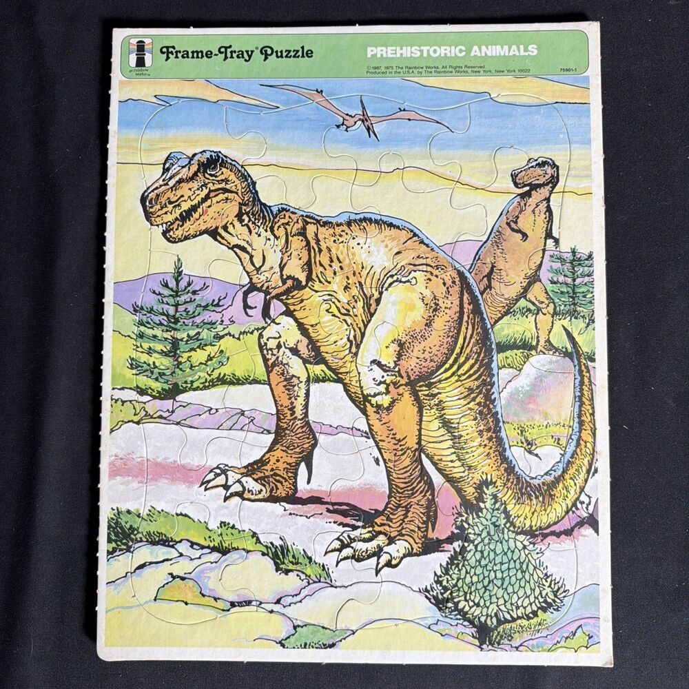 Rainbow Works Frame Tray Puzzle Prehistoric Animals Dinosaur T Tyrannosaurus Rex
